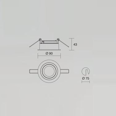 Faretto ISYLUCE Simplie orientabile da incasso alluminio bianco attacco GU10 Isyluce Faretti e scatole portafaretto